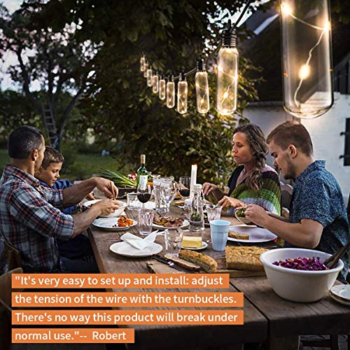 image for TOFU Waterproof LED Outdoor Solar String Lights, 24 Ft Patio Lights UL