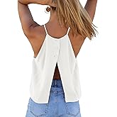 Tankaneo Womens Summer Halter Crop Tank Tops Y2k Going Out Sleeveless Tee Shirts Open Back Beach Camisole