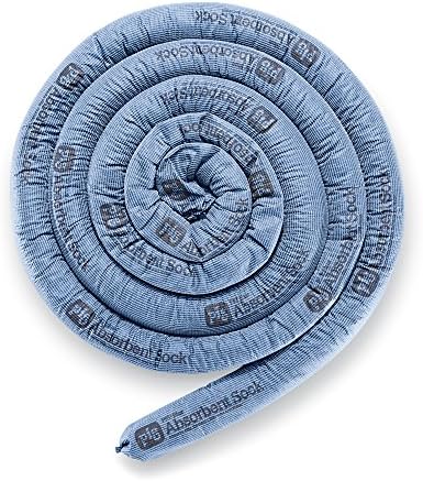 New Pig PIG203 PIG BLUE Absorbent Sock, 56 L Absorbency, 6 m Length x 8 cm Diameter, 4 sock/Box, Blue (Pack of 4)
