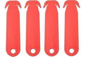4 Pack Double-Edged Safety Box Cutter with Plastic Cover, Stainless Steel Utility Knife for Opening Packages, Paper Cutting T