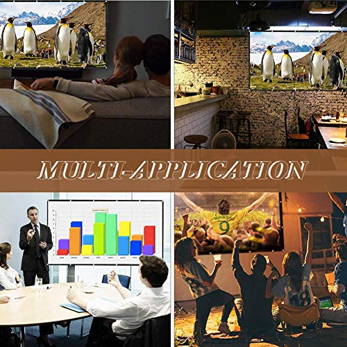 Projector Screen 120 Inch,Portable Projection Screen 16:9 HD 4K Foldable for Home Theater Cinema Indoor Outdoor Front and Rear Projection by AYAOQIANG