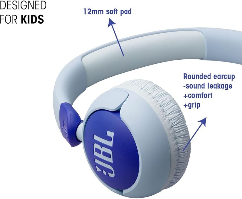 Junior 320, Auriculares Supraaurales para Niños, Azul