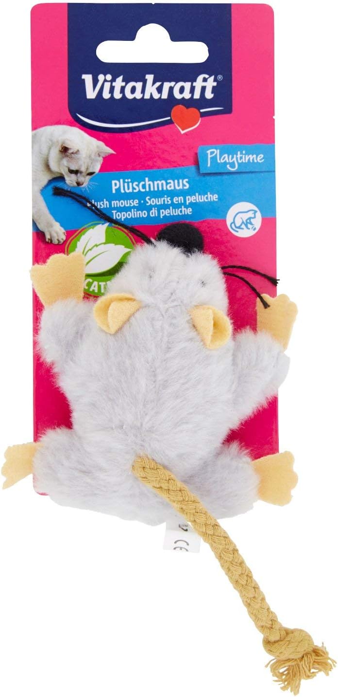Vitakraft Rope Mouse Toy + Catnip