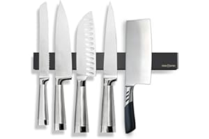 Vanlonpro 16 Inch Stainless Steel Magnetic Knife Holder, No Drilling Magnetic Knife Strip for Wall, Magnetic Tool Organizer f