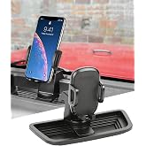 Savadicar Dash Phone Mount, Easy Clamp Smart Cell Phone Holder Compatible with 2012 2013 2014 2015 2016 2017 Jeep Wrangler JK JKU, Interior Accessories, Black