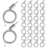 30 Pack Hexagon Garage Lights Suspension Cables Kit Steel Hanging Chains 1m / 3.28ft, Hex Honeycomb Light Connectors Pendant 