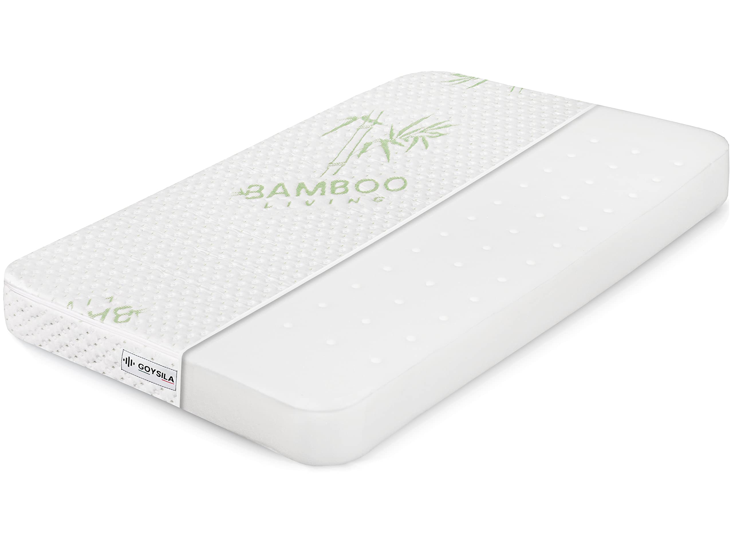 GOYSILA Next to Me Baby Crib Mattress Oeko-Tex Certified 80x53x7cm Hypoallergenic Anti Dust Mite Bamboo Cover Compatible Nexttome Cosleeping Cot Next2Me Babylo Cozee Lullago Magic