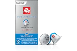 Illy Espresso Compatible Capsules - Single-Serve Coffee Capsules & Pods - Classico Decaf Roast - Notes Of Caramel, Toasted Bread & Chocolate Pods - For Nespresso OriginalLine Machines – 10 Count