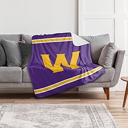 Williams College Blanket, 50"x60" Logo Stripe Silky