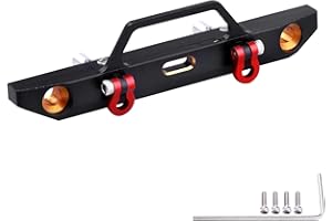 HOBBYFIRE Aluminum Alloy Front Bumper for 1/24th Scale RC Crawler Car Axial SCX24 Deadbolt 90081 Upgrades
