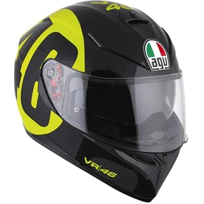 AGV K3 SV 46 Unisex Adult Helmet Black/Yellow, Portugal Ubuy