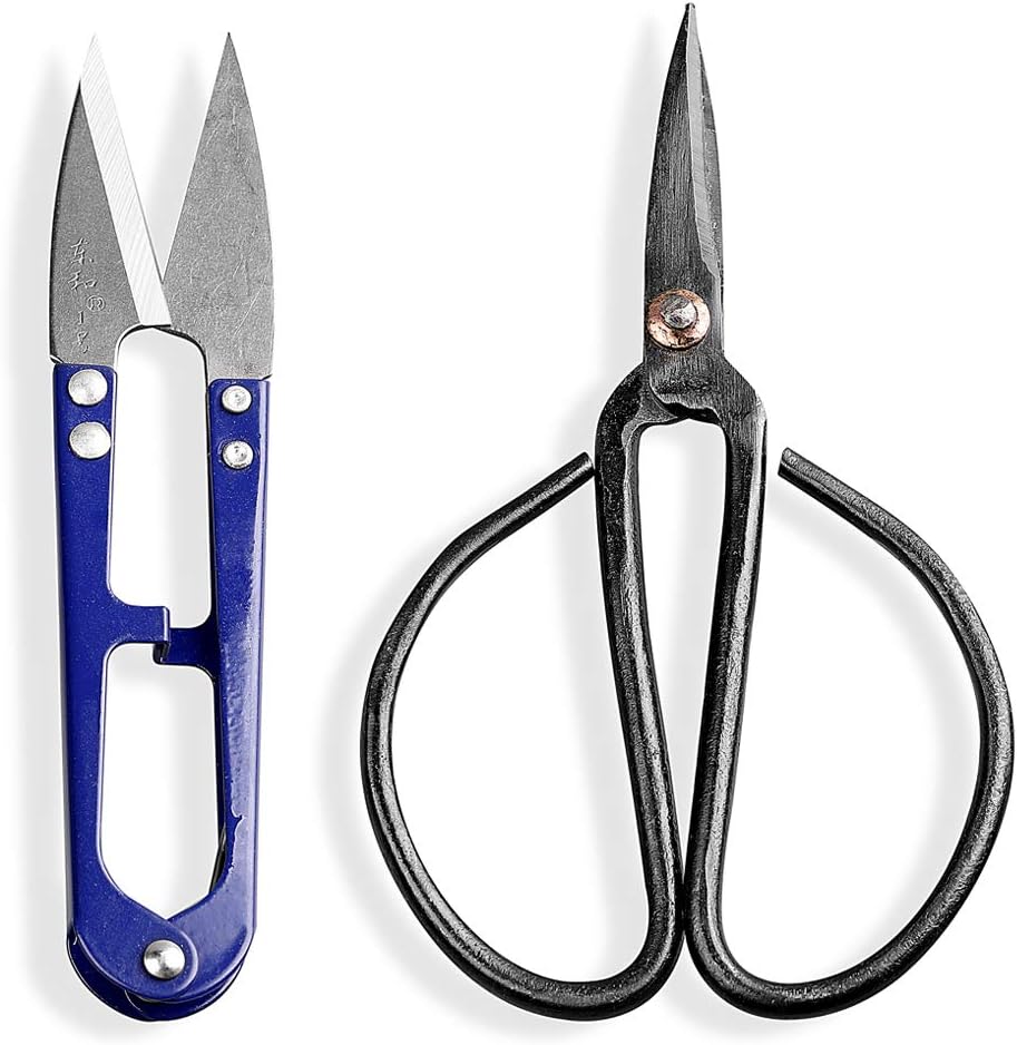 NANDEYIBI Small Bonsai Tree Pruning Kit, 1 Pair Scissors and Leaf Cutters