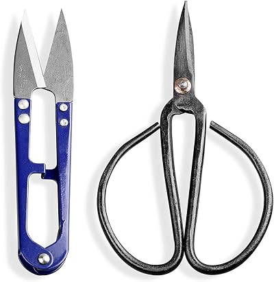 NANDEYIBI Small Bonsai Tree Pruning Kit, 1 Pair Scissors and Leaf Cutters