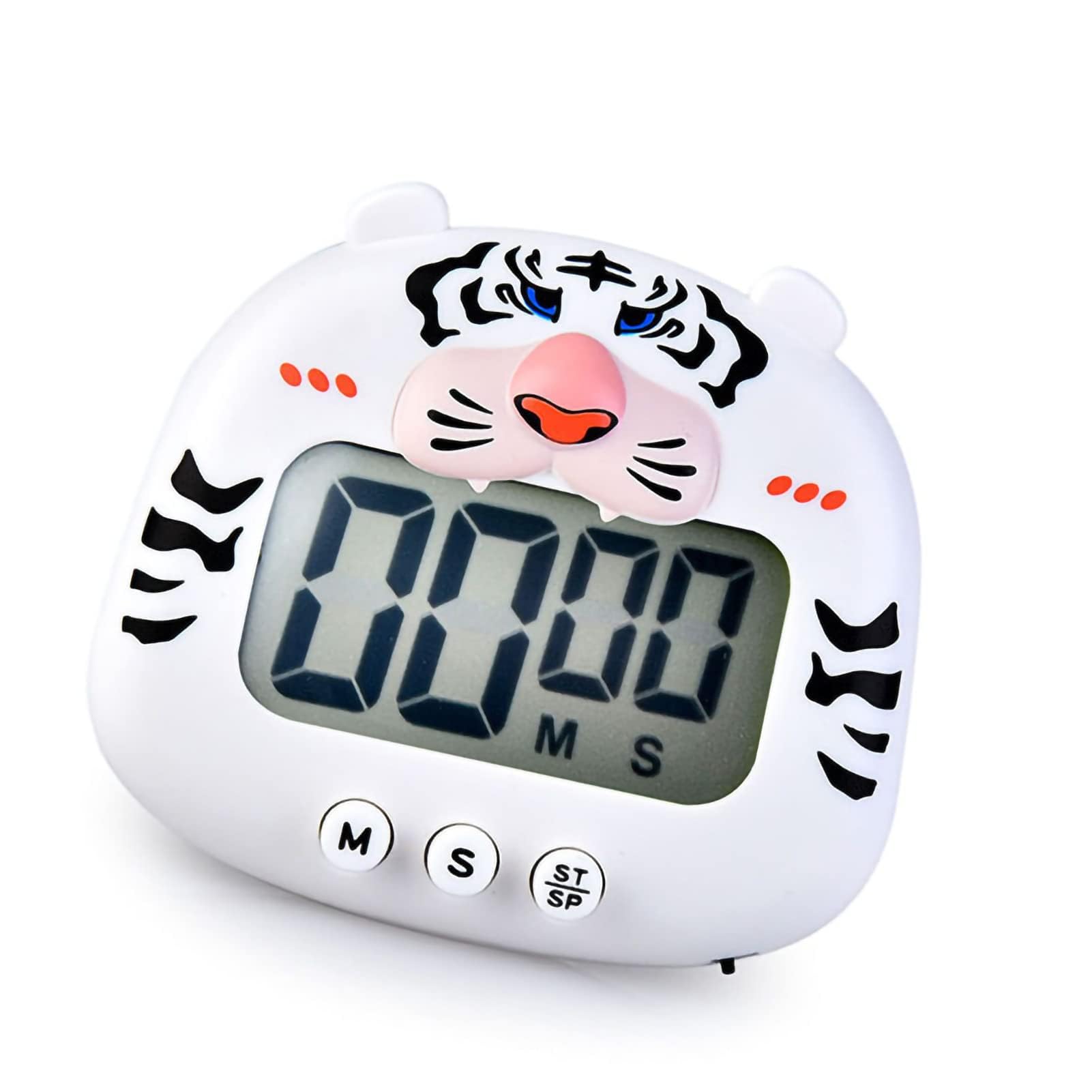 Kitchen Timer,Digital Kitchen Magnetic Cute Cartoon Animal Digital Cooking Timer with Large LCD Display ON Off Switches Magnetic Countdown Stopwatch Kid Timers