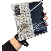 XinMerry for Samsung Galaxy Z Fold 7 Bling Case,Cute Cartoon Mirror Diamond Glitter Crystal Rhinestone Women Girls Fashion Luxury Shiny Sparkle Crystal Phone Case for Galaxy Z Fold 7
