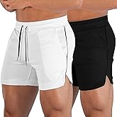 EVERWORTH Men's Athletic Shorts Gym Workout Short Shorts Casual Shorts Running Bodybuilding 5 Inch Inseam Shorts