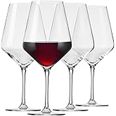 Krosno Crystal Red Wine Glasses | Set of 4 | 24.7 oz | Avant-garde Collection | Ideal for Home, Restaurant and Party | Dishwasher Safe | Lead-Free Crystal Glass