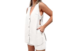 Tankaneo Womens Summer Vacation Outfits Beach Travel Cruise Resort Wear 2 Piece Short Sets Casual Tank Tops and Shorts