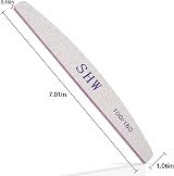 SHW 12pk Professional Nail File Set Double-Sided 100/180 Grit Emery Board view 2