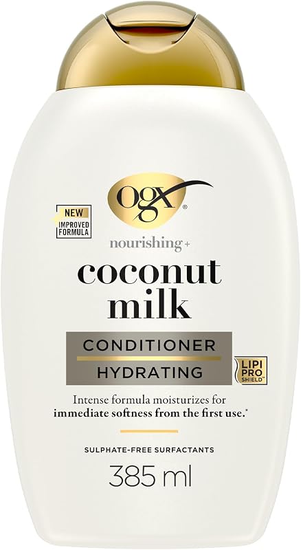 | Après-Shampooing Nourrissant + Lait de Coco (flacon de 385 ml) – Après-shampooing hydratant pour des cheveux renforcer – Soin cheveux pour tous types de cheveux au parfum irrésistible