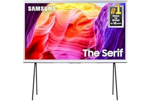 Samsung 55-Inch Class QLED 4K The Serif LS01D Series Quantum HDR Smart TV with 360 L-Shape Design, Anti-Reflection Matte Display, Detachable Easel Stand, Alexa Built-in (QN55LS01D, 2024 Model)