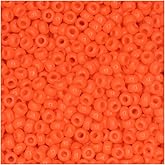 Orange Opaque Miyuki Japanese Round rocailles Glass Seed Beads 11/0 Approximately 24 gram 5 inch Tube