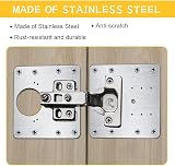 Flintronic 2Pcs Hinge Repair Plate Stainless Steel Cabinet Bracket with 12 view 5