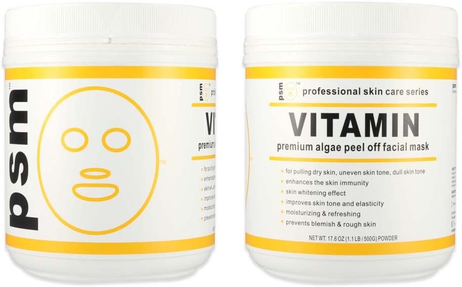 (Set of 2) psm VITAMIN Premium Algae Peel Off Facial Mask Powder for Professional Skin Care 17.6 OZ (1.1LB / 500g)