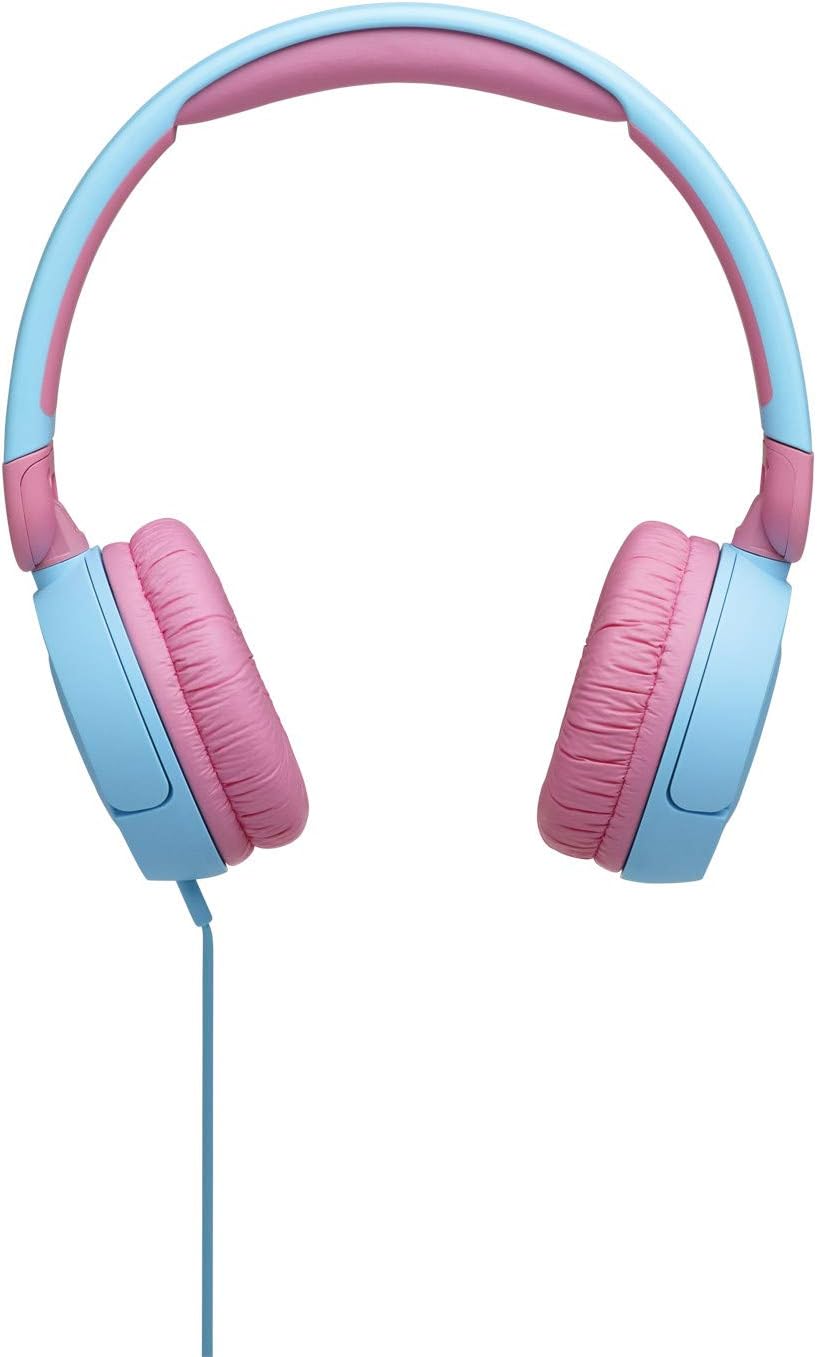 JBL Jr 310 - Children's Over-Ear Headphones with Aux Cable and Built-in Microphone, in Blue and Pink