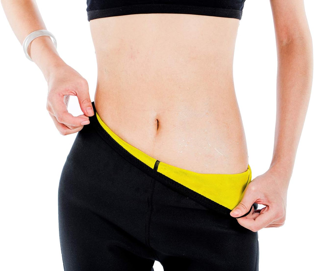 Valentina Womens Hot Thermo Body Shaper, Neoprene Slimming Capri Pants, Thighs Fat Burner, Best Workout Sauna Suit, High Waist Tummy Control Shapewear for Weight Loss, Black S - 4XL : Sports & Outdoors