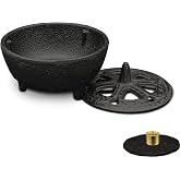 Cast Iron Incense Burner with Incense Stick Holder and Fireproof Cotton. | Ideal for Incense Sticks, Resin Incense, Cone Incense and Ritual Purpose, Decor, Etc.…