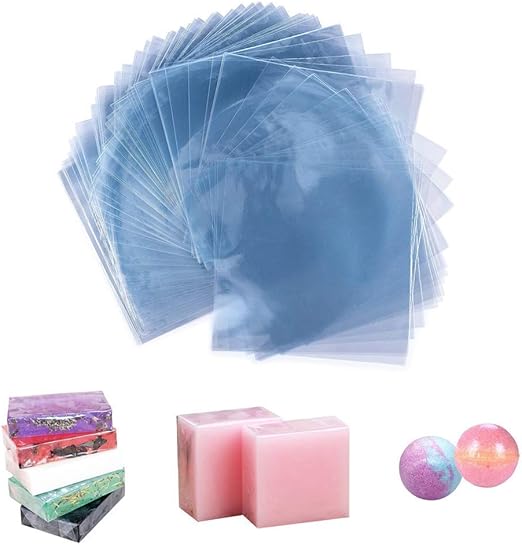 Soap Wrappers Shrinkable 500 PCS 6X6 inch Heat Shrink Wrap