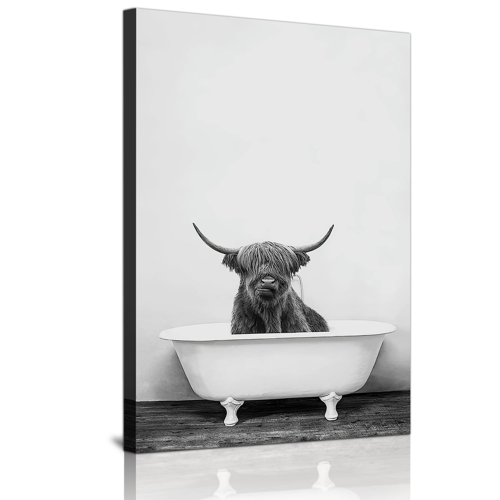 IUNTWEIE Animal & Bathroom Wall Art - Prints, Canvas - Funny, Minimalist Home Decor - 30 x 40, Frameless (1)