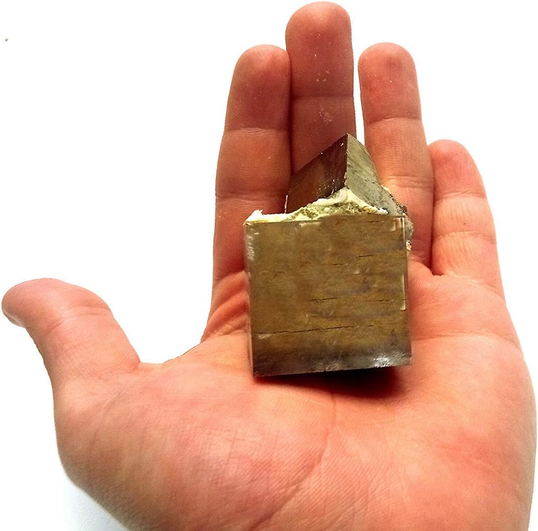 NATURAL PYRITE FOOLS GOLD CRYSTAL A-GRADE LOVELY CUBE STRUCTURES 30mm 175g FC85