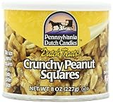 Pennsylvania Dutch Candies Crunchy Peanut Squares, 8-Ounces Tins (Pack of 4)