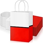 Czlotyh 24 Pcs Cartoon Animation Gift Bags Red Kraft Treat Bags with Handle Paper Goodie Bags Birthday Party Supplies for Birthday Theme Holiday Baby Shower Decorations Candy