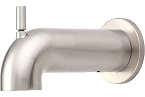 Olympia Faucets OP-640063-BN Extended 7" Combo Diverter Tub Spout in Brushed Nickel