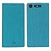 Feitenn Sony Xperia XZ1 Compact Premium Flip Leather PU Wallet Smart Case Stand Kickstand Card Holder Magnetic Closure Clear TPU Bumper Slim thin Cover Case for Sony Xperia XZ1 Compact(Blue)