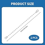 Asheyya 2Pcs Stainless Steel Gate Chain 20 Inch, Double Ended Security Chain view 2
