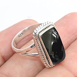 925 Sterling Silver Ring For Womens Genuine Black