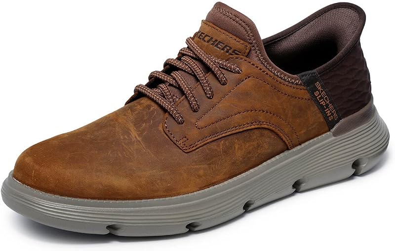 Hombre Garza Gervin Slip-On, Dark Brown Leather, 42 EU