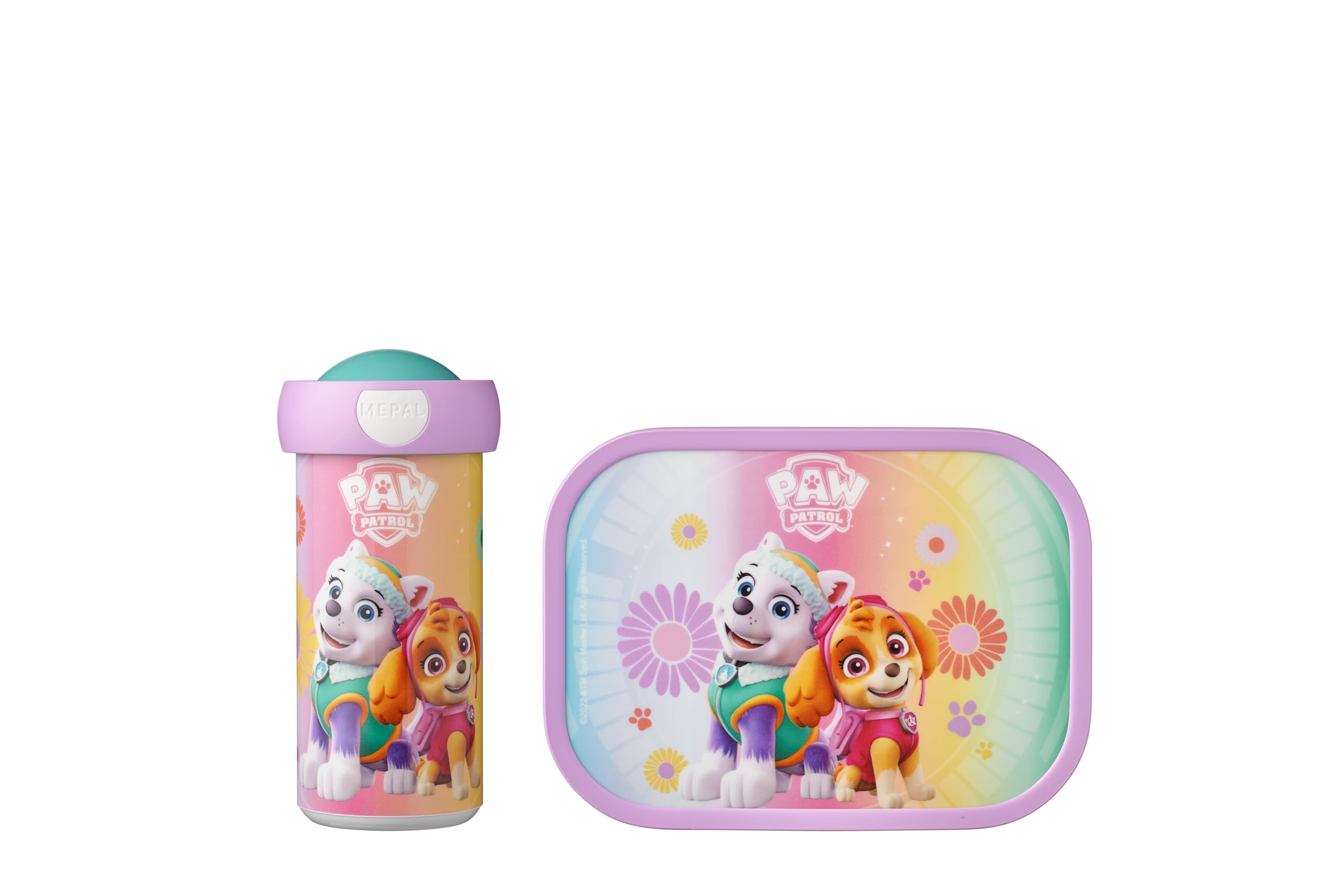 Mepal - Lunch Set Campus - Lunch Set For Children with School Beaker & Lunch Box - Lunch Set for School or On The Go - Dishwasher Safe & BPA-free - 300 ml + 750 ml - Paw Patrol Girls