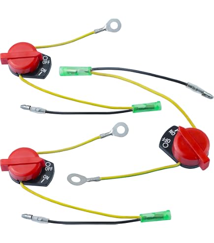 Interrupteur D'arrêt Moteur Pour Tondeuse Honda GX120-GX390 - Modèle 35120-Z0T-831 - Rouge, Métal/plastique
