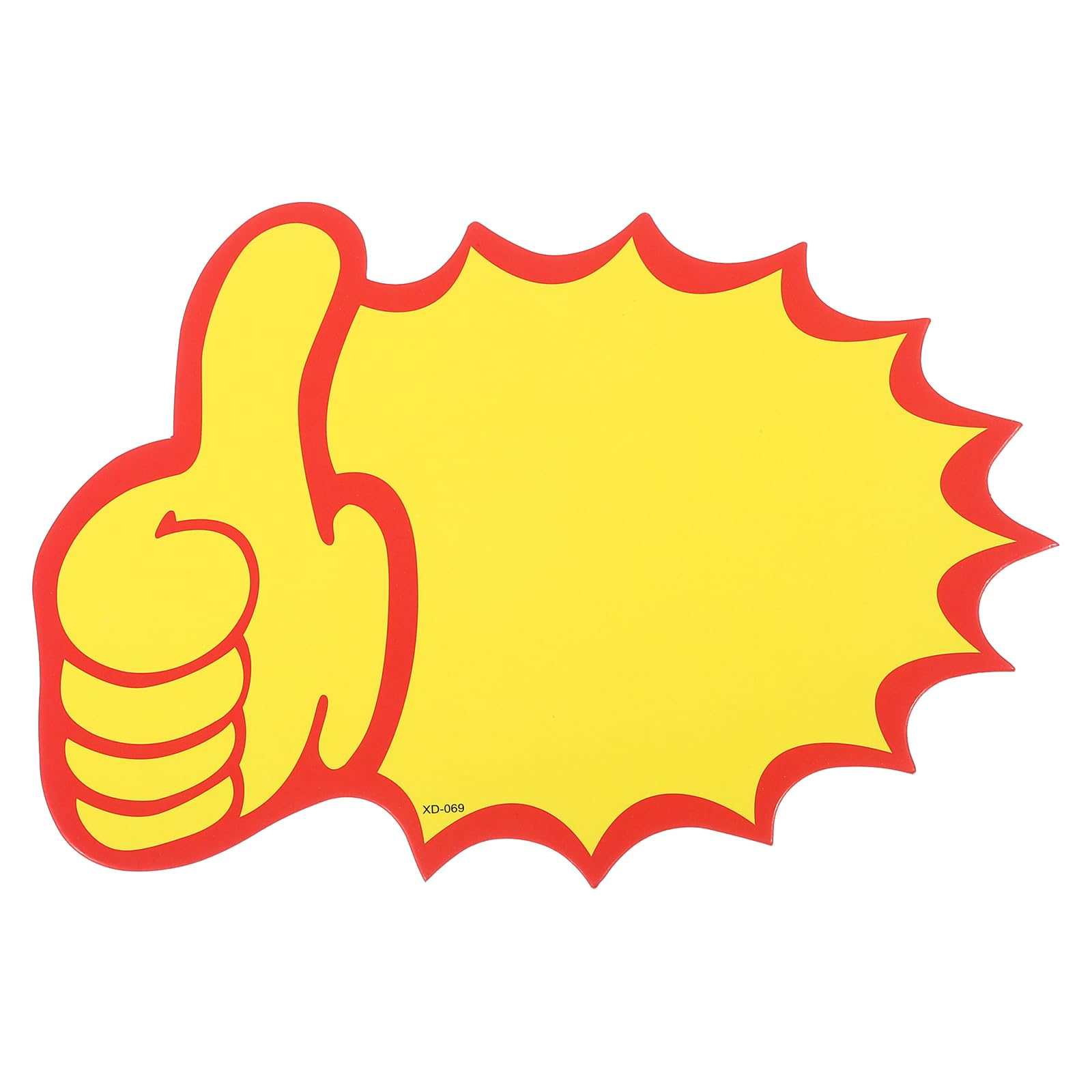 PATIKIL 40pcs Star Burst Signs, 7x5.5in Blank Star Burst Signs Price Tag Stickers Pricing Tags Fluorescent Neon Paper for Sign Retail Store Vehicle, Blank Thumbs-up