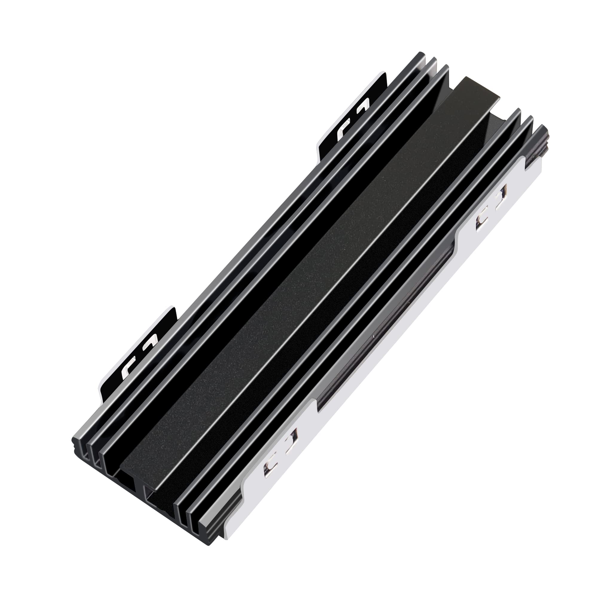 YAODHAOD M.2 Heatsink NVME 2280 SSD Cooler, Double-Sided Heat Sink with Thermal Silicone Pad for PS5 PCIE NVME M.2 SSD or NGFF SATA M.2 SSD Computer and PC… (Black)