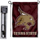 Texas State Bobcats Garden Flag with Pole Stand Holder