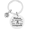 Kivosliviz Basketball Keychain Gifts for Men Women Player Team Basketball Key Chain