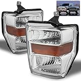 Xtune for 2008-2010 Ford F-Series Super Duty Headlights Front Lamps Pair Left+Right/2009
