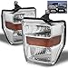 Xtune for 2008-2010 Ford F-Series Super Duty Headlights Front Lamps Pair Left+Right/2009