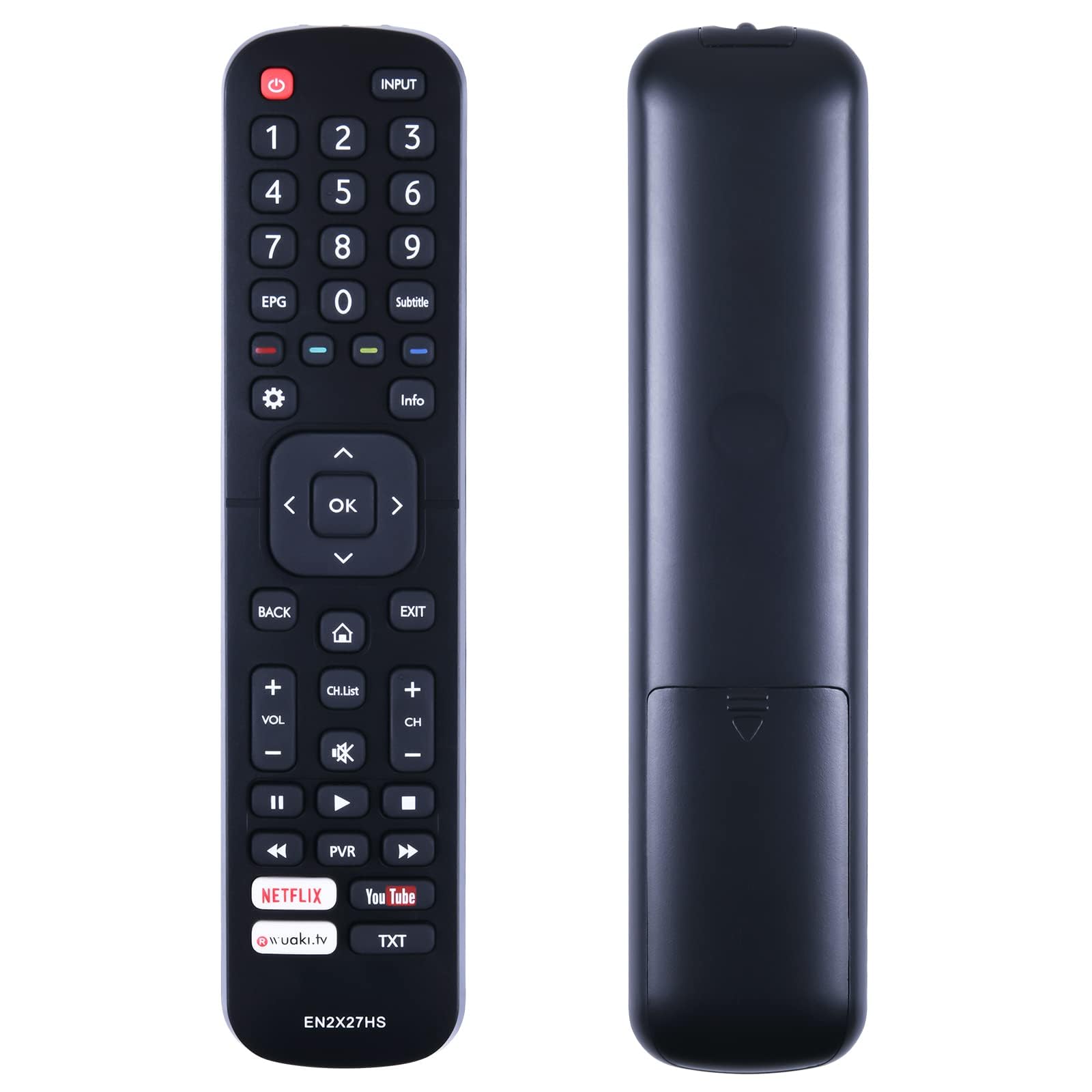 New EN2X27HS Replacement Remote Control Applicable for Hisense Smart TV 43K300UWTS 55NEC5200 65K5500UWTS 65M7000 H32M2600 H55N5300 H55MEC7050 H65N5300 H65M7000